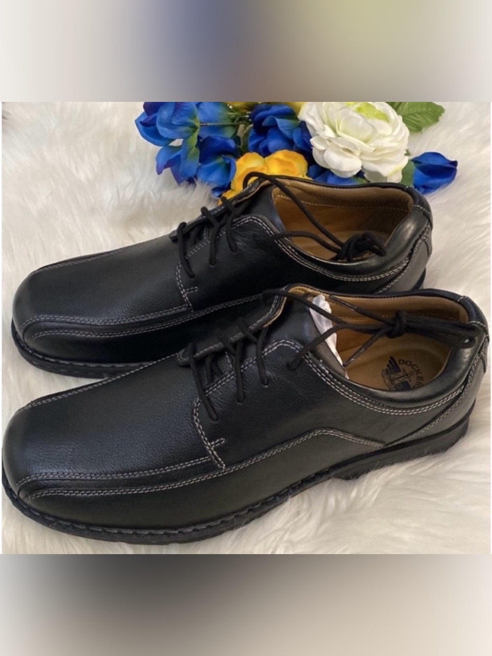 Men’s Dockers Sz 11.5 Black Leather Dress Casual Oxford Lace Up Shoes NEW! FIRM!